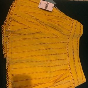 Yellow mini skirt new with tags